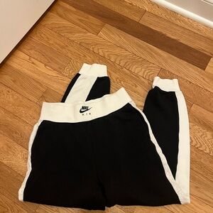 Nike Black and White Joggers